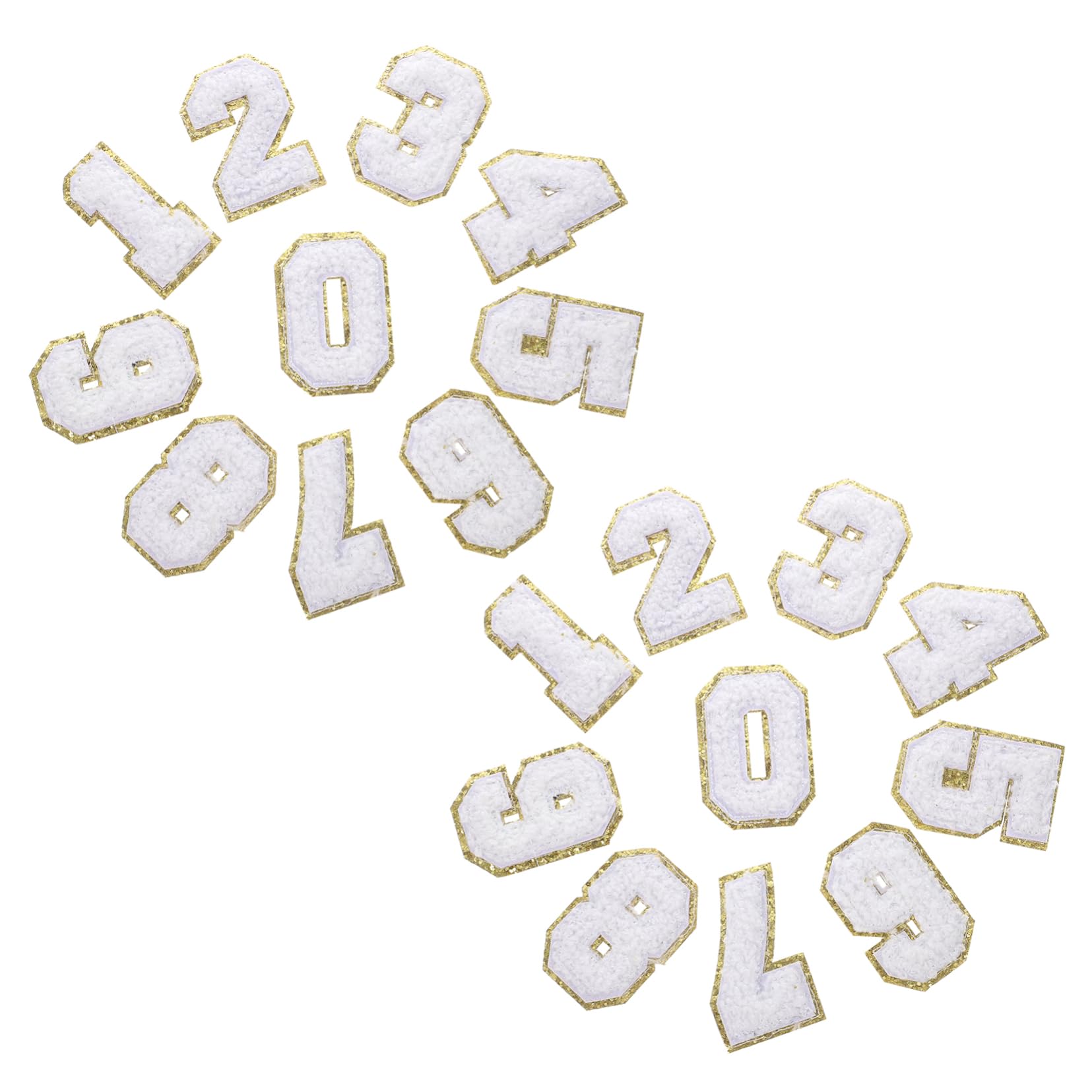 Operitacx 100pièces Patches Numérotés Brodés Pour Réparation De Vêtements Accessoires Décoratifs Pour Personnaliser Tenues
