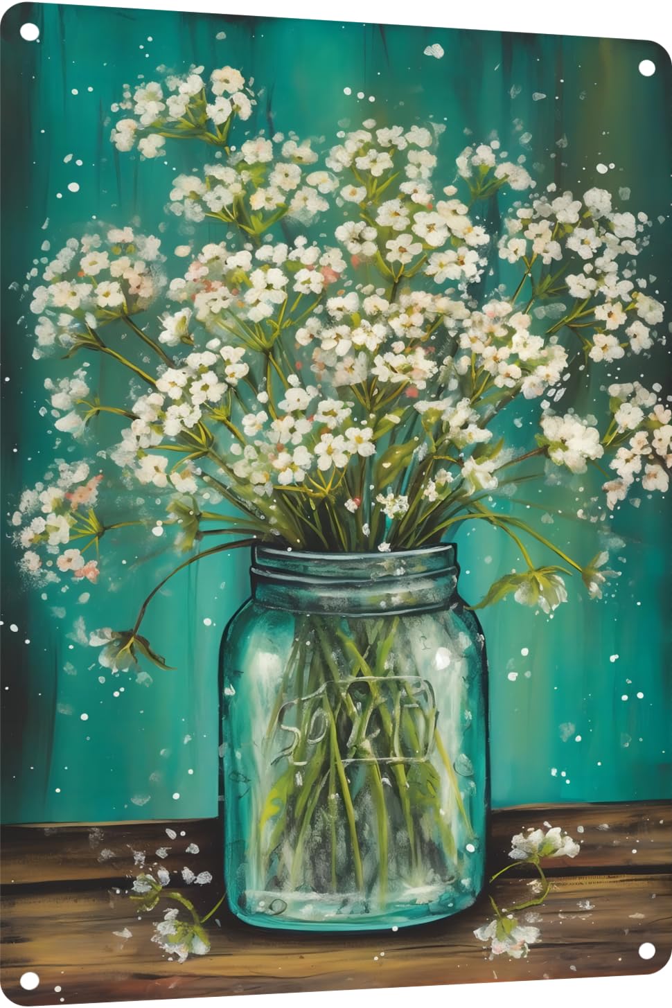 TopPacific 12x8 inches Funny Babys Breath Vintage Metal Tin Sign, Metal Hanging Sign for Home Man Cave Office Kitchen Garden Bathroom Wall Decor