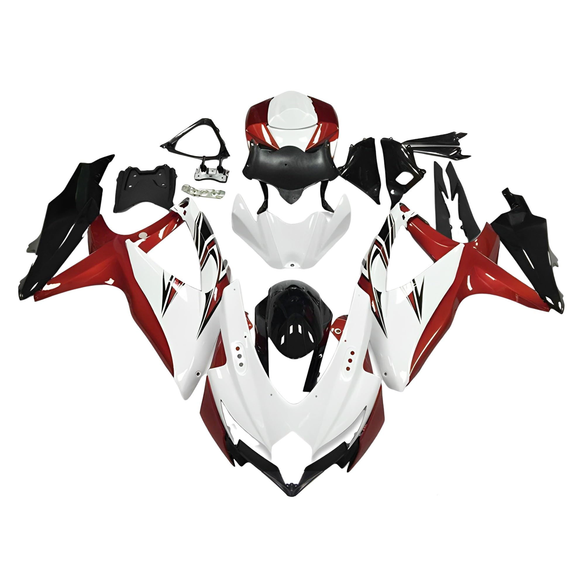Fairings Kit For Suzuki GSXR600 GSXR750 K8 2008-2010 Body Kit Red White