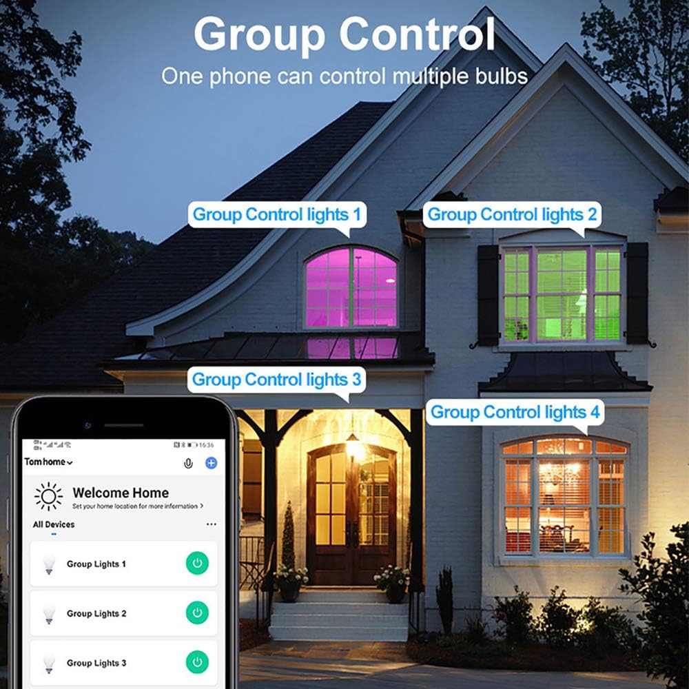 60% Off Discount CANMEIJIA RGB Smart Light Bulb Color Changing LED Music Lightbulb 7W/E26 with WiFi Remote Controlled by App, Alexa, Google Assistant for Bedroom, Living Room, Gaming Room, Cafe, Bar, Party,2pack Get Special Price CANMEIJIA RGB Smart Light Bulb Color Changing LED Music Lightbulb 7W/E26 with WiFi Remote Controlled by App, Alexa, Google Assistant for Bedroom, Living Room, Gaming Room, Cafe, Bar, Party,2pack