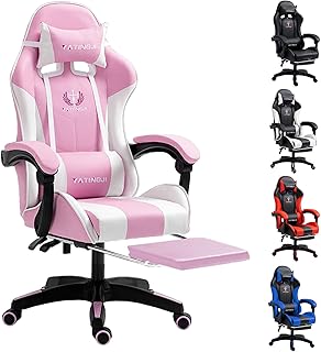 PORIYA Gaming Chair with Adjustable Backrest, Ergonomic Executive Office Chair, Height Adjustable Racing Chair Maximum Gam...