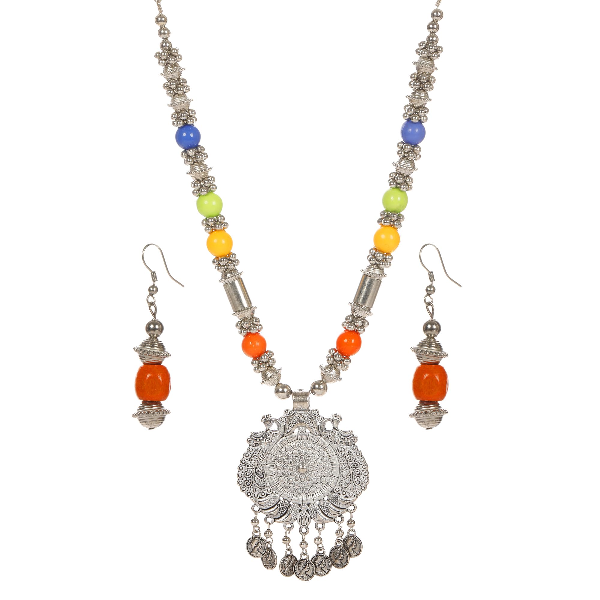 Oxidized Motif Jewelry Set – Tribal Fusion Look