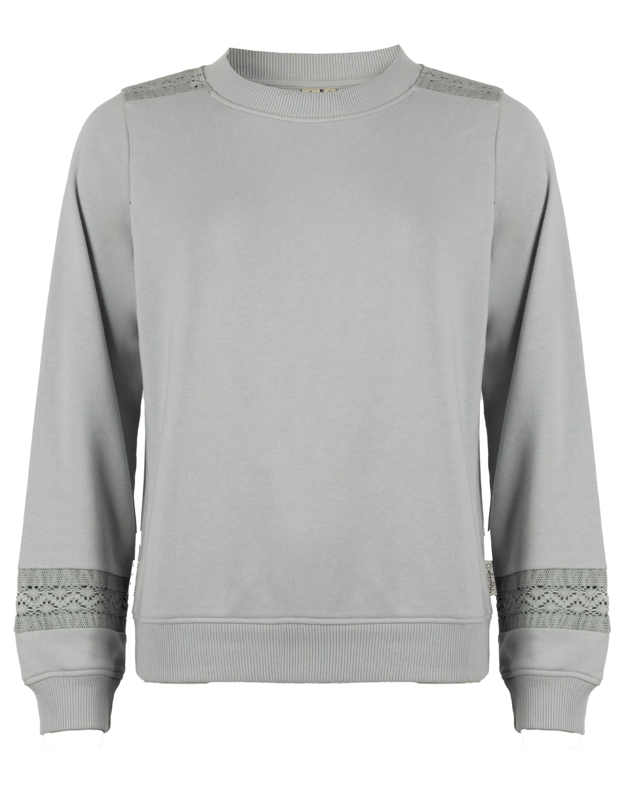 ROADSIGN australia Damen Sweatpullover mit Spitzendetails & weicher Baumwollmischung angenehm Casual-Looks