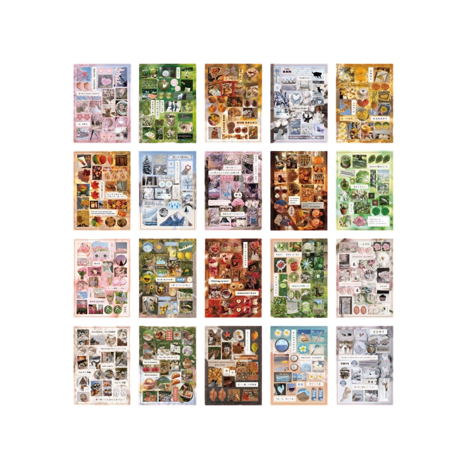 TERNCOEW Aesthetic Sticker Scrapbooking Die-Cut Book Retro Stationery Japanese Styles Decorative Die-cut Book Japanese Styles For Laptop