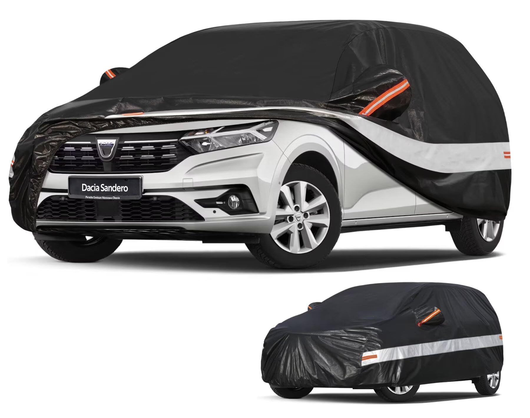 Holthly 10 strati Telo Copriauto per Dacia Sandero(2008-2025),100% copertura auto impermeabile,Telo Copri Auto per Esterno,impermeabile,protezione UV,antivento,antipolvere