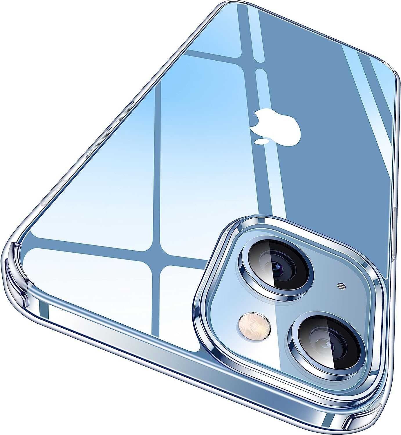 Prolet Case Cover Compatible with iPhone 14 Silicone Case Cover Clear Transparent Shockproof Protective Phone Soft Silicone Slim Cover Compatible with iPhone 14 (Transparent)