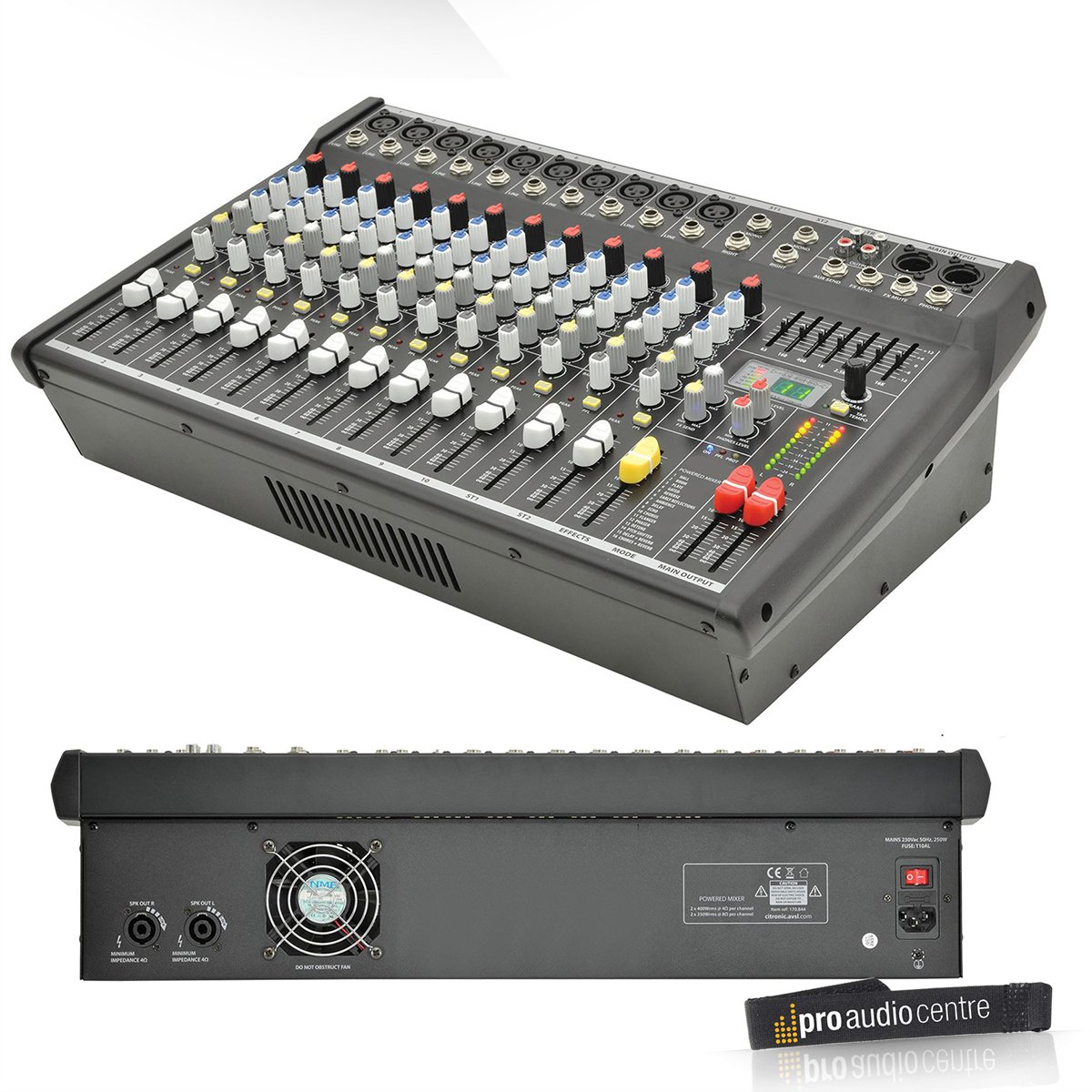 1000W Big Band PA System with 15" Speakers 14Channel Powered Mixing