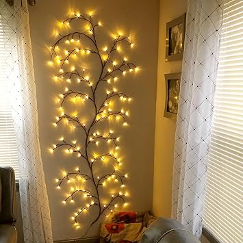 Vine Lights for Bedroom 7.9FT 144 LED Warm for Wall Decor