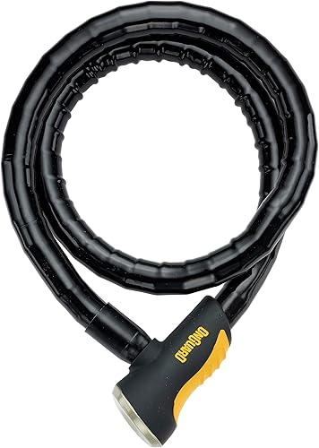 OnGuard 8023 Rottweiler cadena blindada con candado de 1.18 pulgadas x 3 pies, Amarillo (BlkYel)