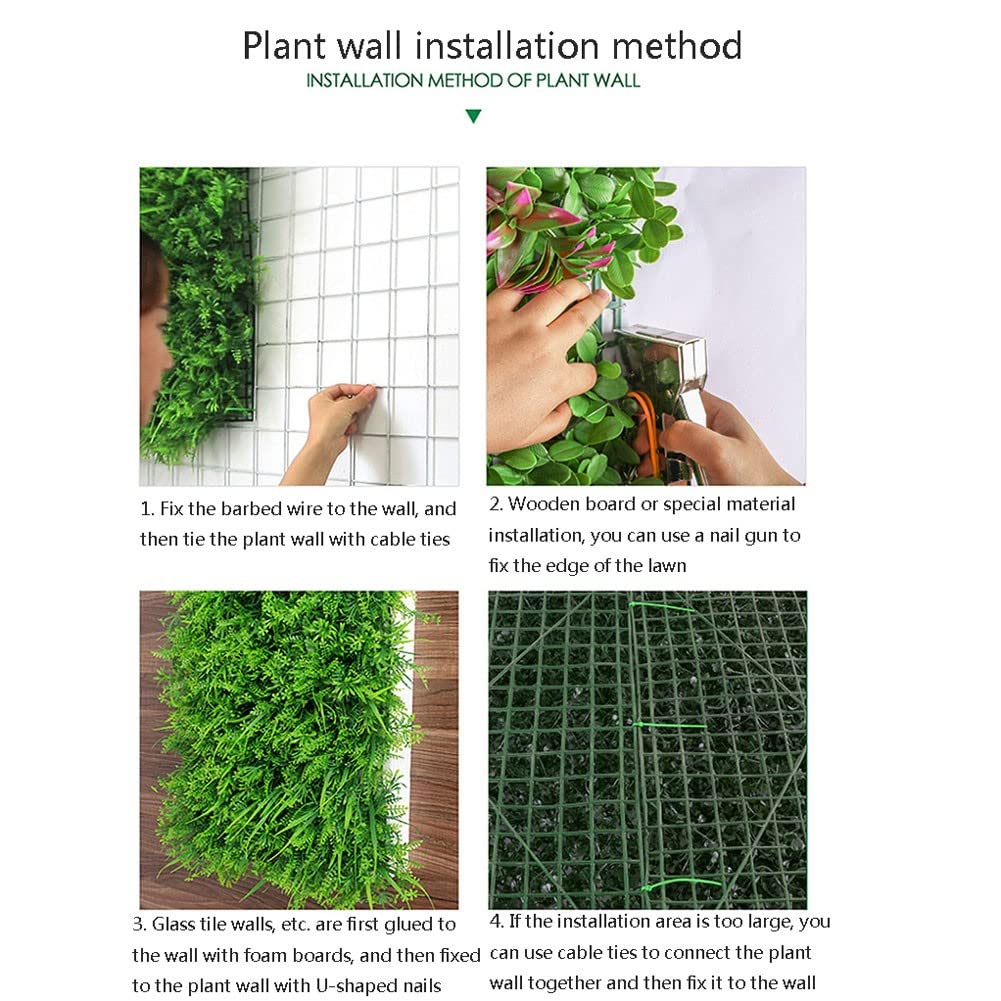 Treillis Extensible Feuillage haie Artificielle Extensible Le Lierre Artificiel décoratif Laisse la barrière privée d'aménagement paysager de Jardin de clôture d'arbre de 60 * 40Cm(Color:B,Si