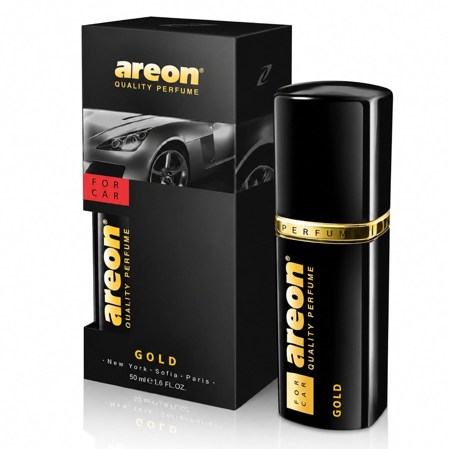 AREON Gold Perfume Car Air Freshener Spray (50 Ml) – Gold
