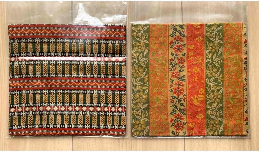 茶道具古帛紗 正倉院花紋錦 いちご手紹紦蜀巴紦 2枚セット 茶道具古帛紗 正倉院花紋錦 いちご手紹紦蜀巴紦 2