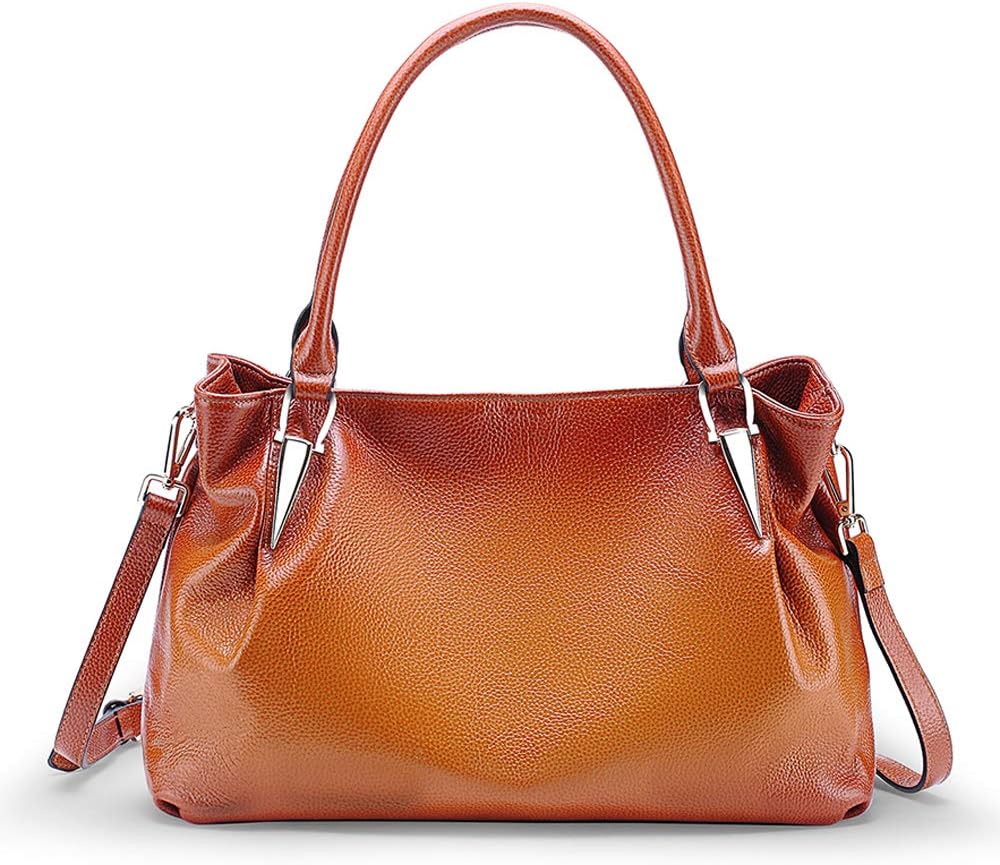 Genuine Leather Women Handbags Vintage Tote Shoulder Cross Body Bags for Ladies