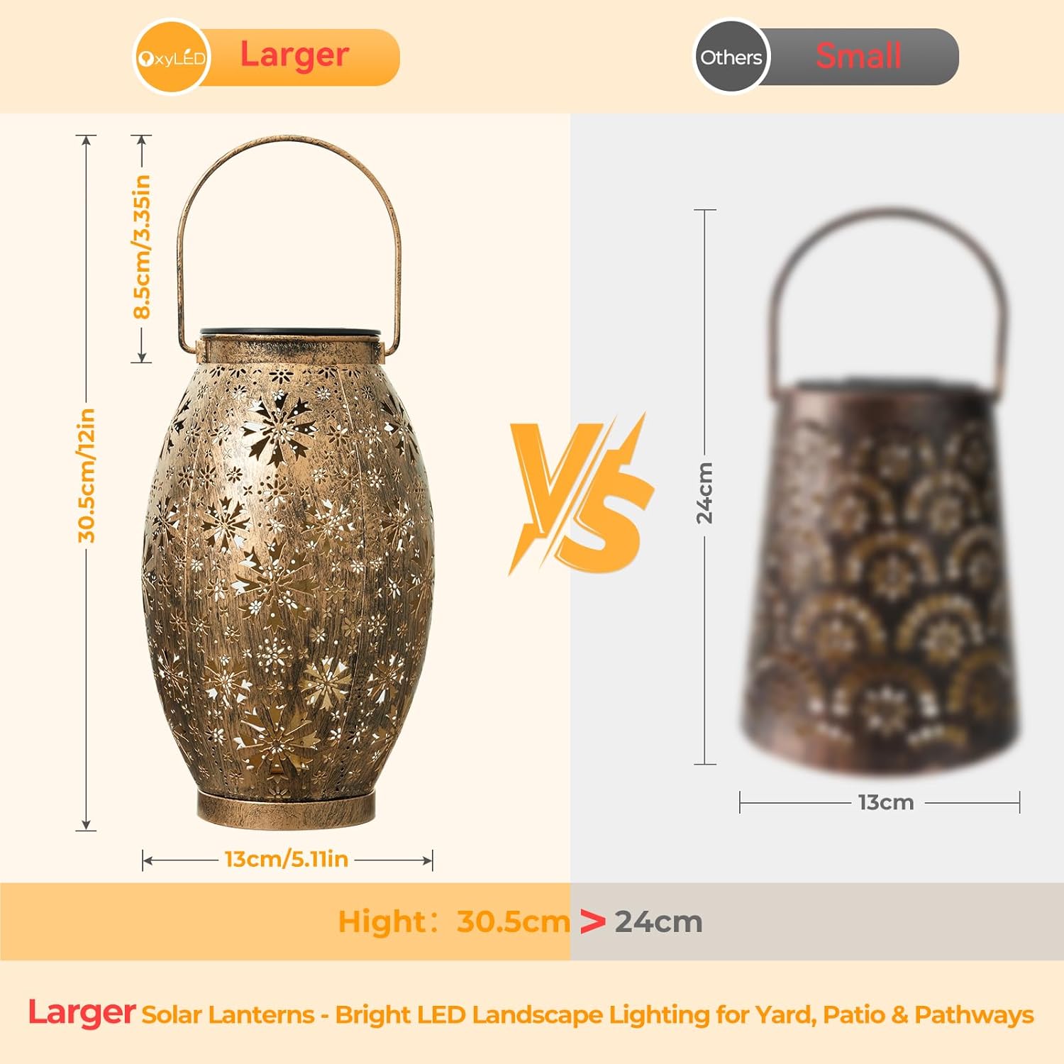 Solar Lanterns Outdoor Waterproof - 2 Pack Hanging Solar Lights Outdoor, Halloween Decorative Retro Metal Lanterns with Handles for Yard, Patio, Tabletop, Pathway, Gardening Gifts for Women Men