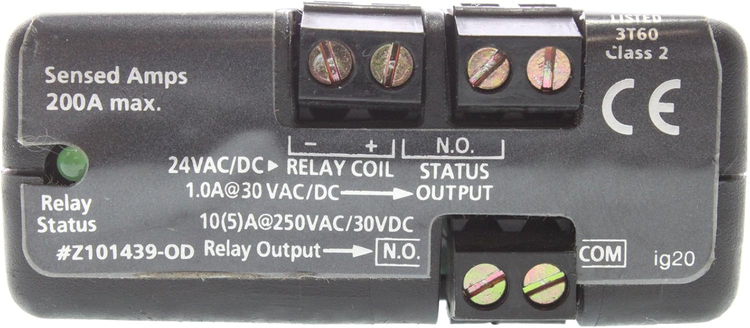 Veris,Current Sw & SPST Relay,Split,Fxd,N.O, H930