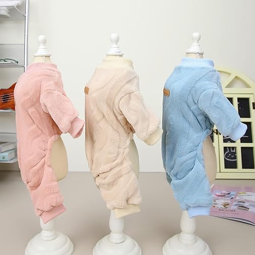 Miniatura 6 de Suéter para perro, ropa de forro polar para perro, suéter de lana para perro, sudadera cálida de invierno de 4 patas, pijama con estampado torcido,