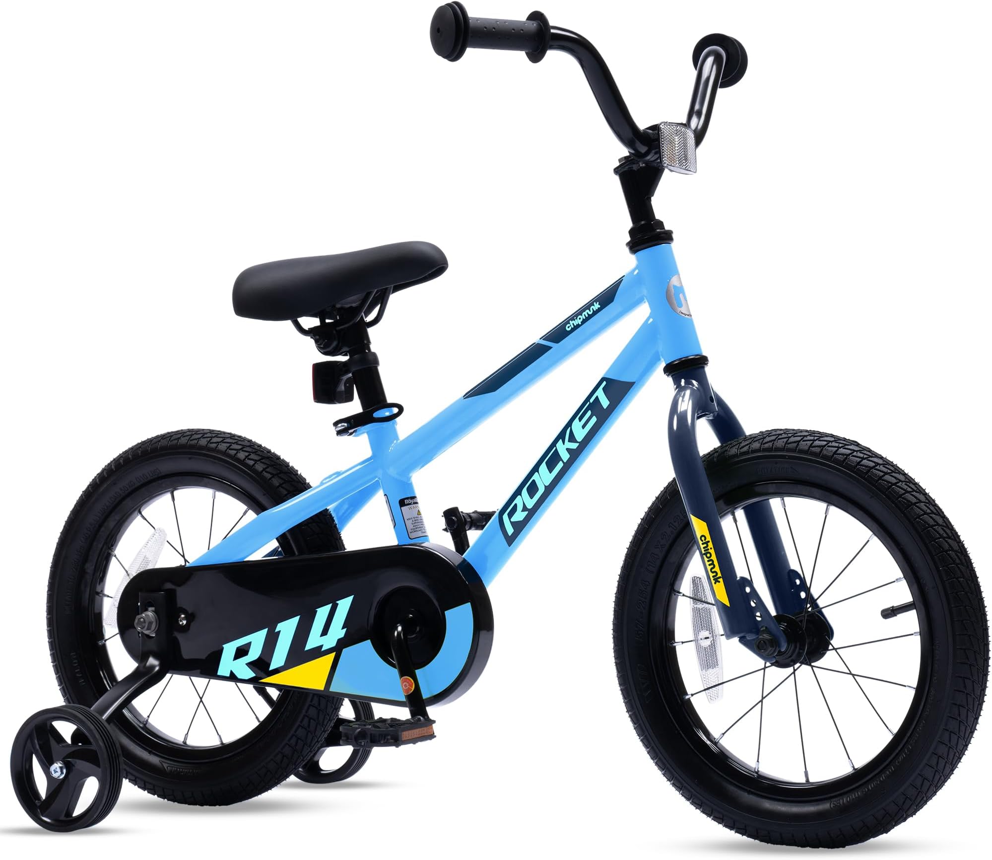 Chipmunk Kids Bike 12 14 16 18 Inch Bicycle with Training Wheels Beginners Boys Girls Ages 3-10 Years Multiple Colors