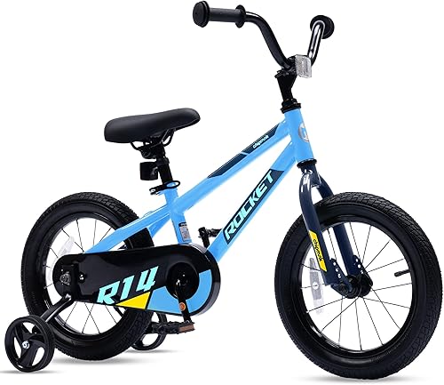 Miniatura 21 de Chipmunk Kids Bike 12 14 16 18 Inch Bicycle with Training Wheels Beginners Boys Girls Ages 3-10 Years Multiple Colors Cohete Azul