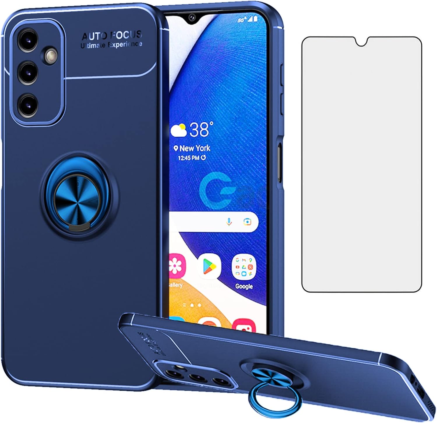 Asuwish Compatible with Samsung Galaxy A14 5G Phone Case and Tempered