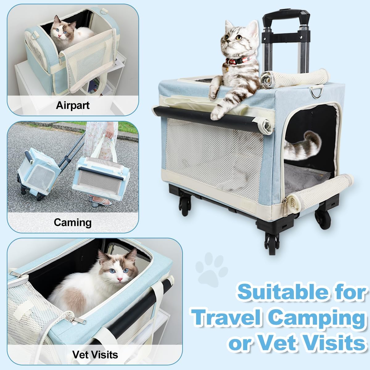Travel in Style: Review of the Extra Large Double Pet Carrier with Wheels