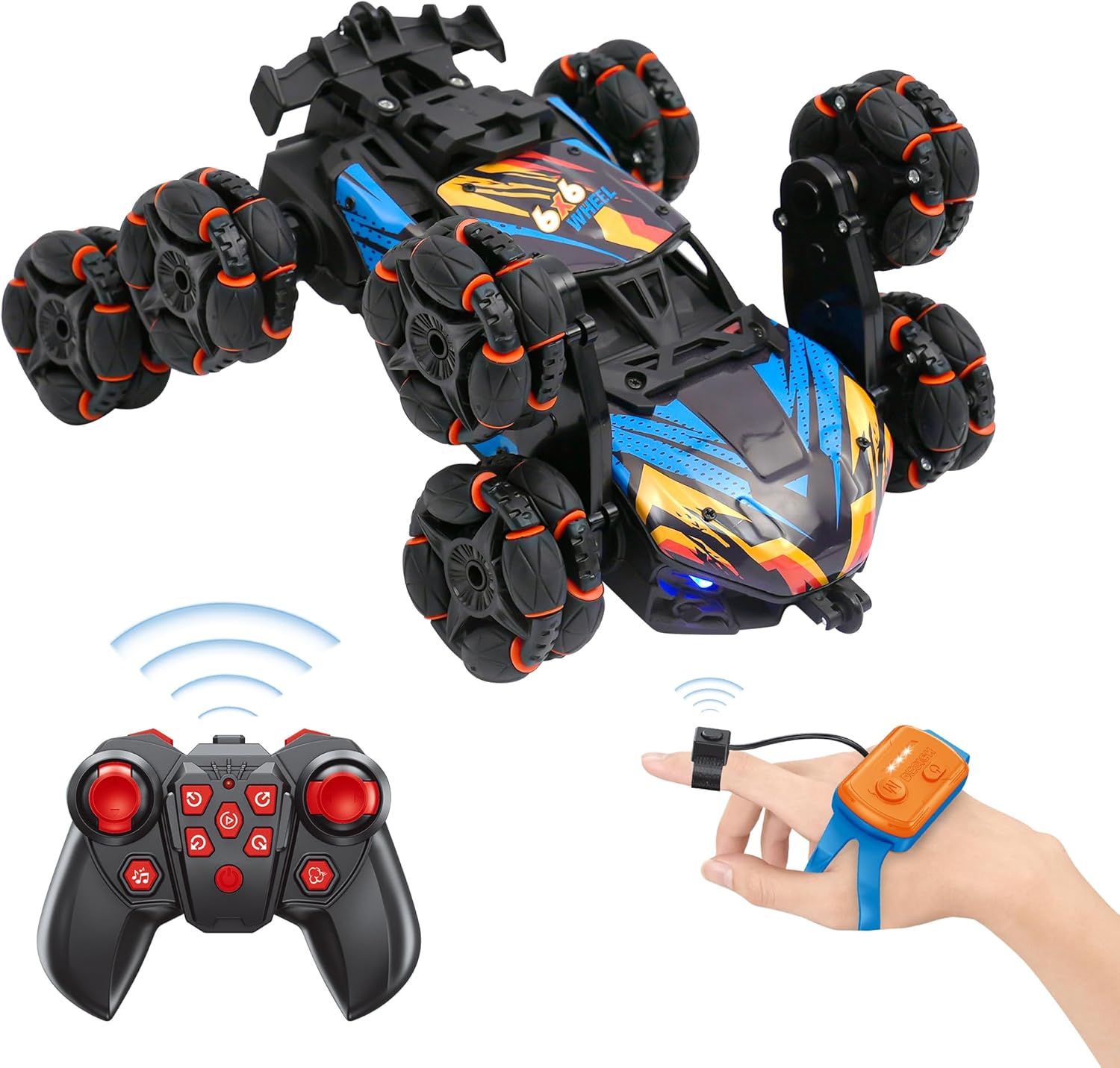 Amazon.com: flybakiz RC Stunt Car, 8Wd Gesture Sensing Stunt Rc Cars ...