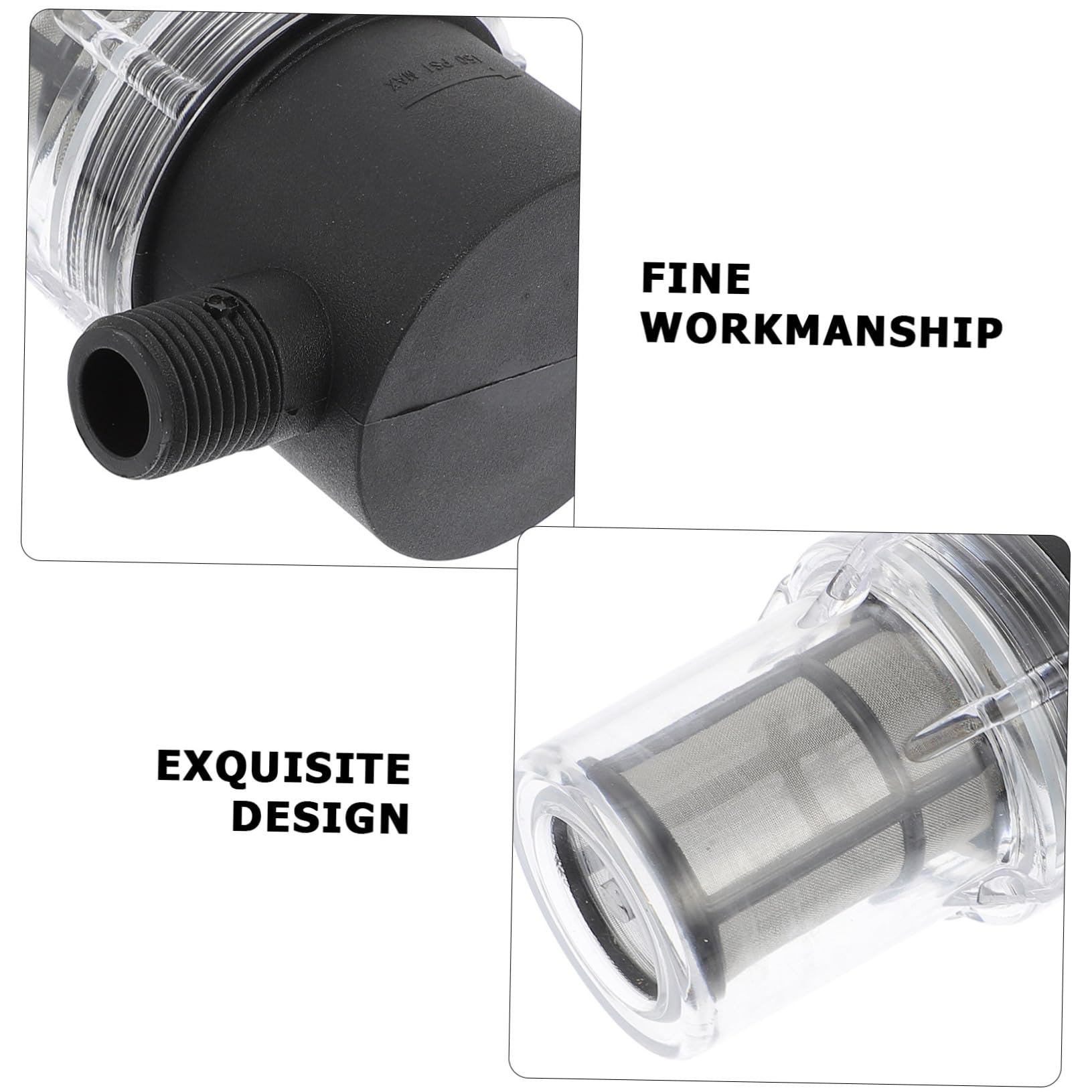 BESTYASH Wasserpumpen Siebfilter mit Nylon und Edelstahl Inline Rohr Druckfilter mit Schraubenschlüssel für Vorfilter Wasserpumpe im Garten