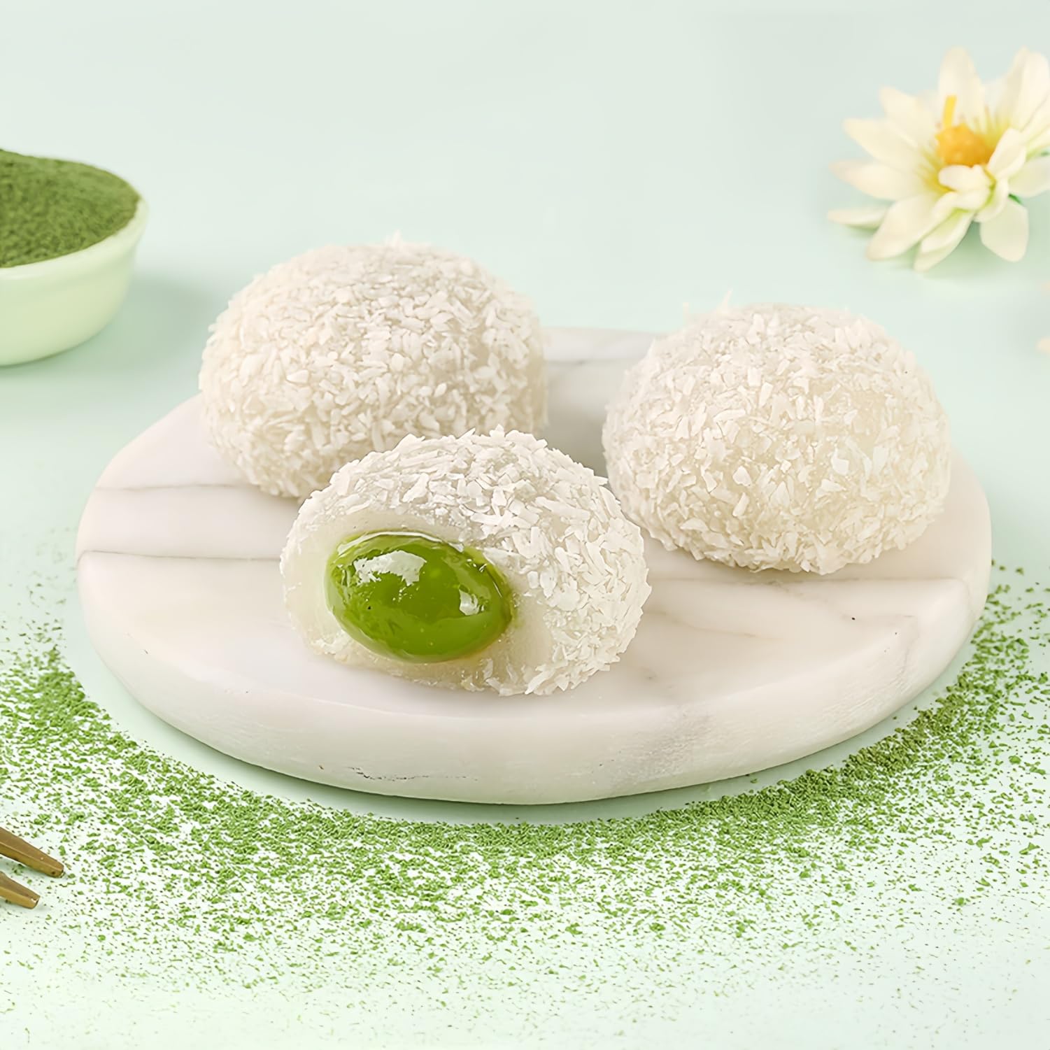 WSYLS Sandwich Mochi Set Gâteau de riz chinois Dessert asiatique délicieux Dessert moelleux et gluant 120G (fleurs de cerisier)