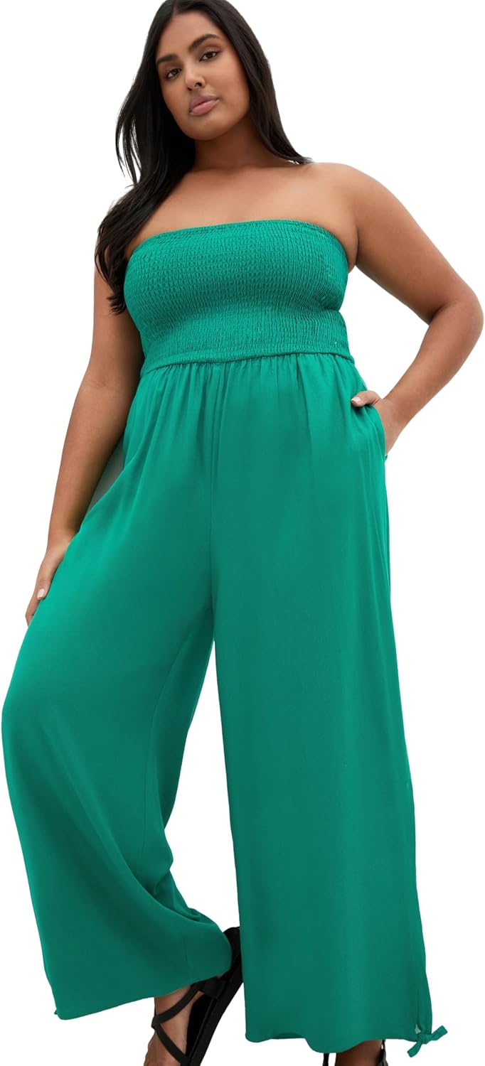 City Chic Plus Size Jumpsuit - Ally Strapless