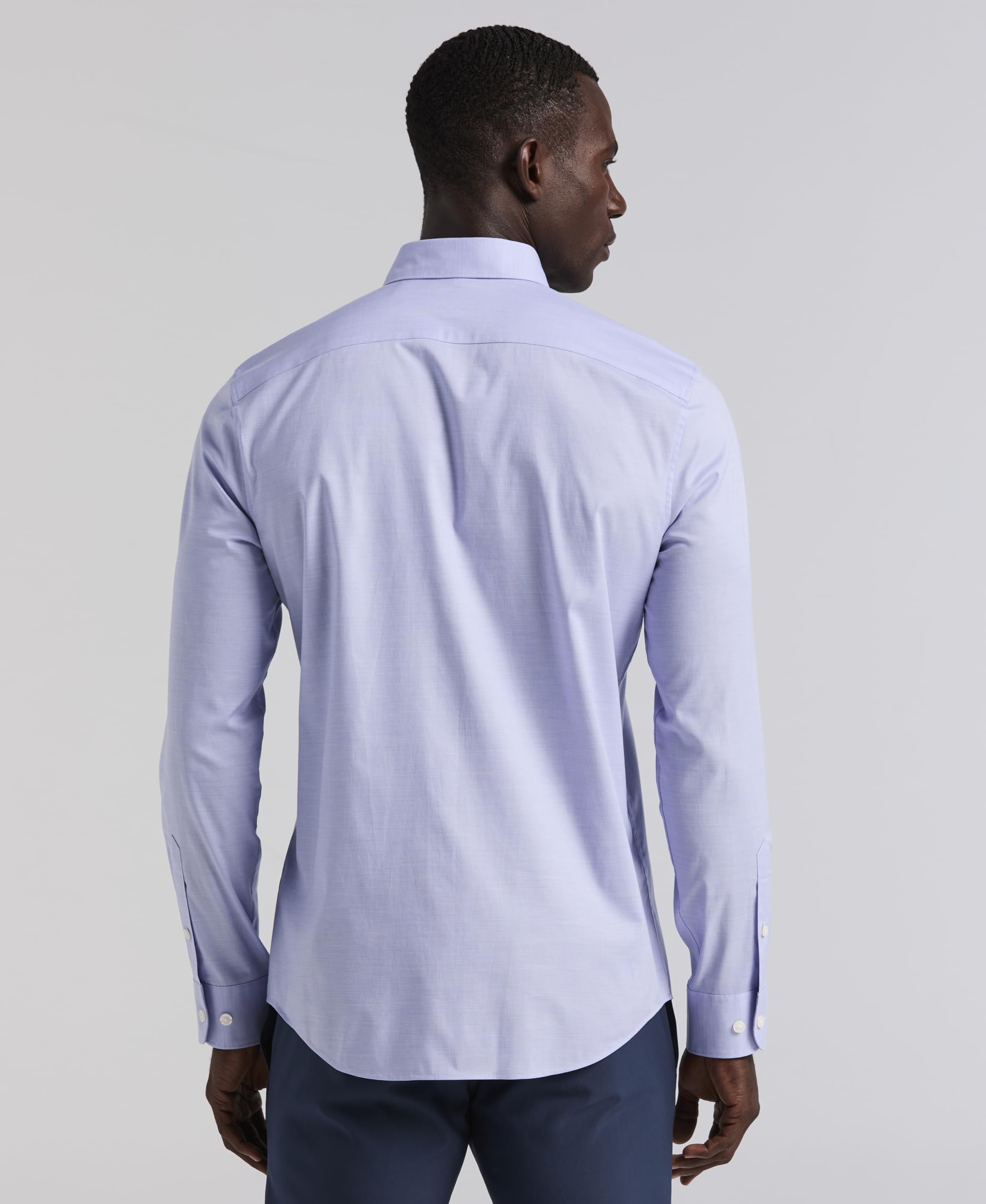Perry Ellis Dobby Cotton Stretch Slim Fit Long Sleeve Button-Down Shirt Dobby - Camisa de algodón elástica de Manga Larga con Botones Hombre (Pack de 1)