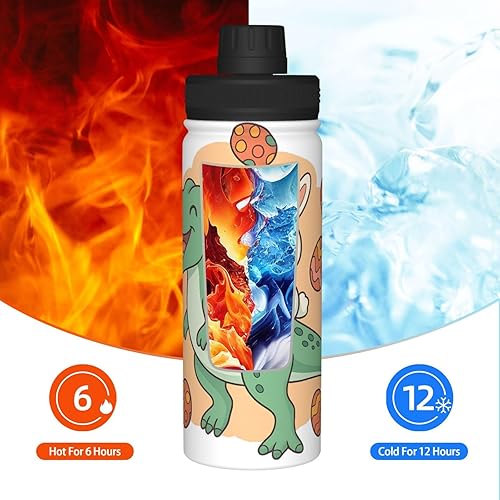 Miniatura 6 de Hervidor de agua aislado de dinosaurio y conejo  Botella de agua divertida con estampado  Ideal para deportes y viajes