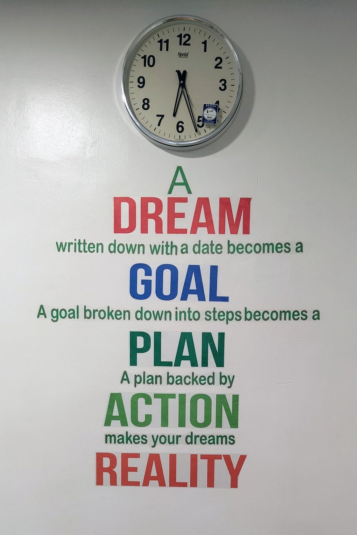 Decal O Decal Vinyl 'Dream Goal Plan Action Reality Motivational Quotes