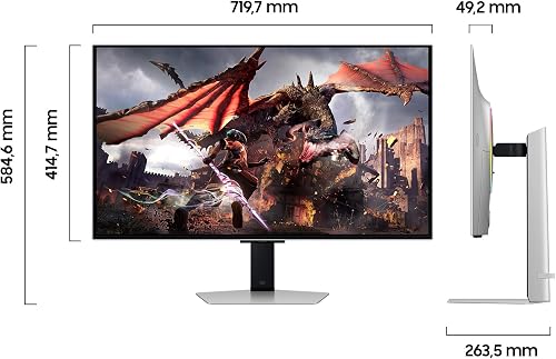 Ecran PC Samsung Gaming ODYSSEY OLED G80SD 32 240Hz 4K UHD Argente - 2
