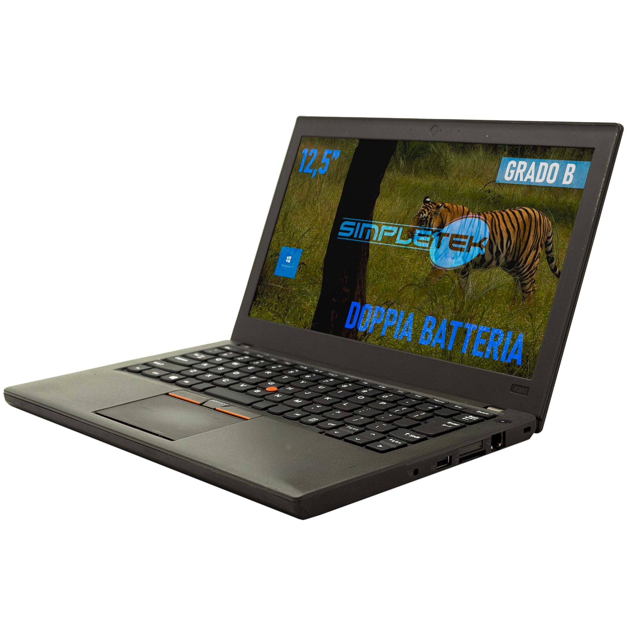 SIMPLETEK - Computer Portatile Notebook 12,5" | 8GB RAM | SSD 240GB | i3 | Windows 11 | Computer Portatile (Ricondizionato)