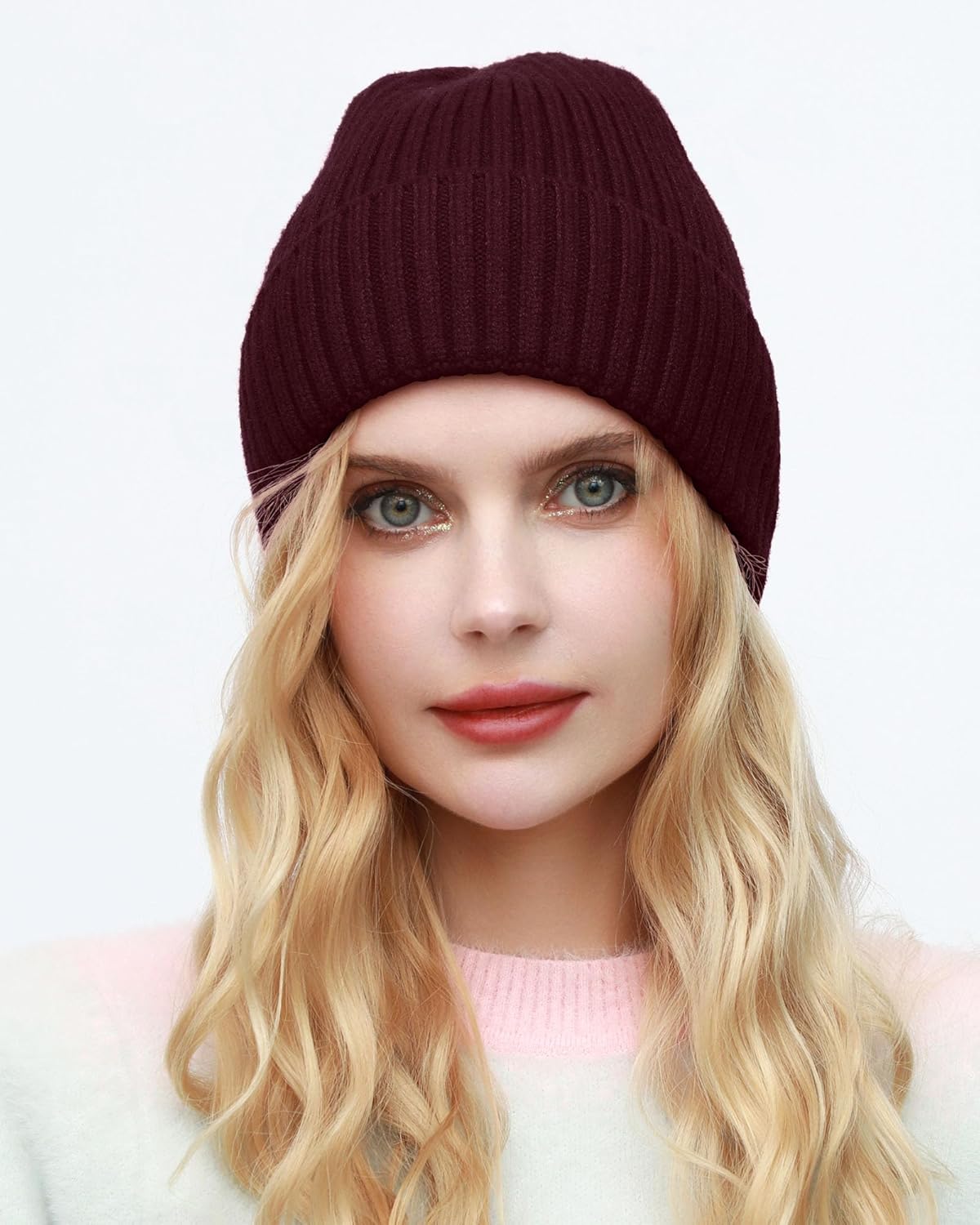 ROYBENS Warm Beanie for Men Women, Thick Fleece Lined Knit Winter Hats Wool Cuffed Fisherman Beanies Cold Weather Skull Cap - Image 6