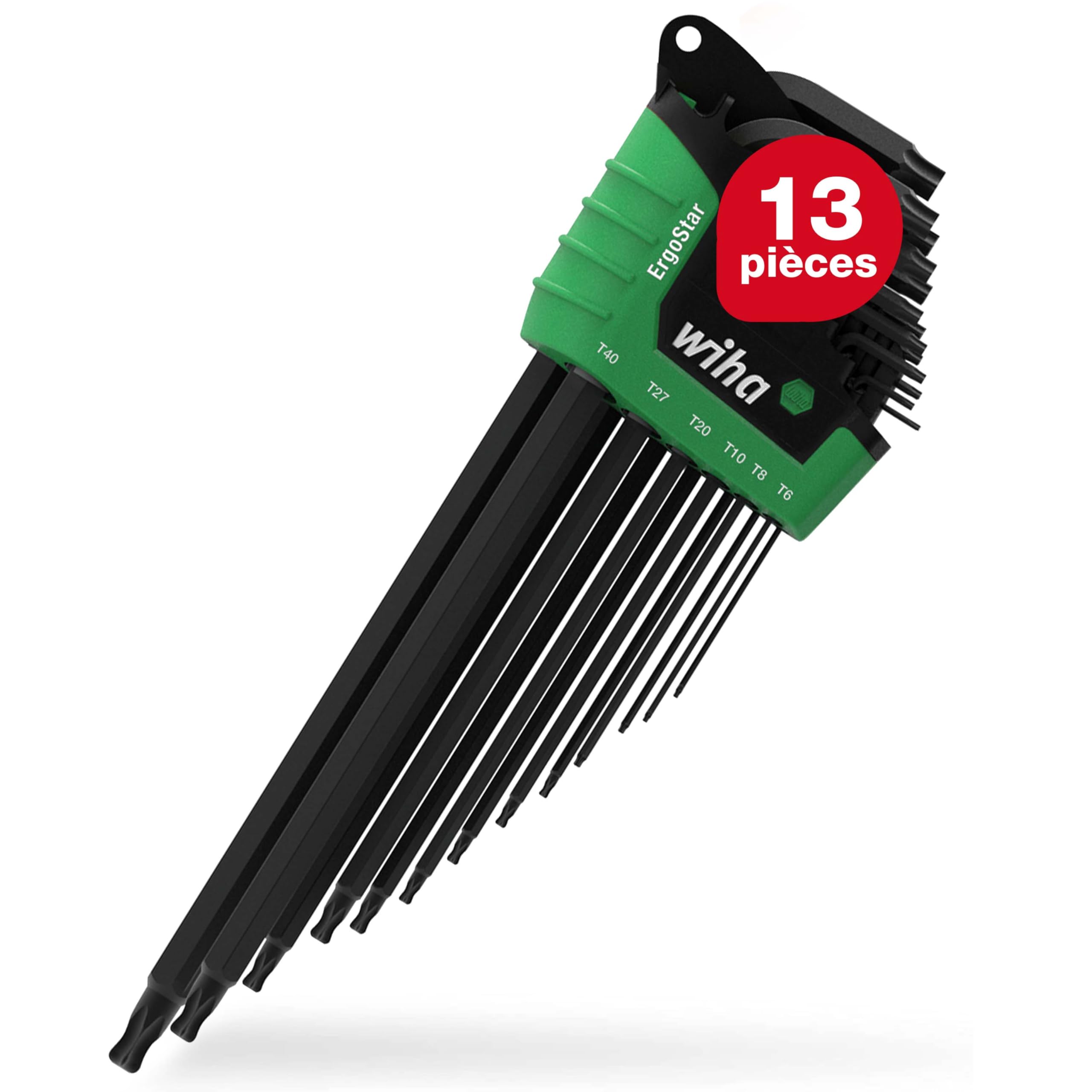 Juego de llaves Allen Wiha ErgoStar TORX 14 pcs noir pour un rangement facile