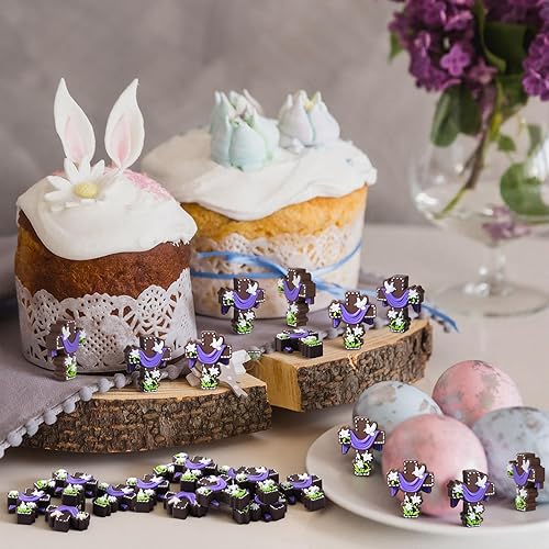 Miniatura 7 de 50 piezas de mini decoración de cruz de Pascua a granel, regalo cristiano de plástico, lirio de Pascua, figuras de cruz para esconderse y buscar