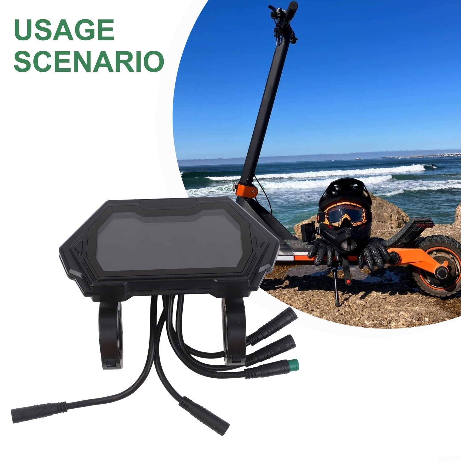 Panel de instrumentos de pantalla digital para scooter eléctrico, para KUGOO para G2 Pro y para modelos KUKIRIN, tablero LCD HD con monitoreo de velocidad y kilometraje