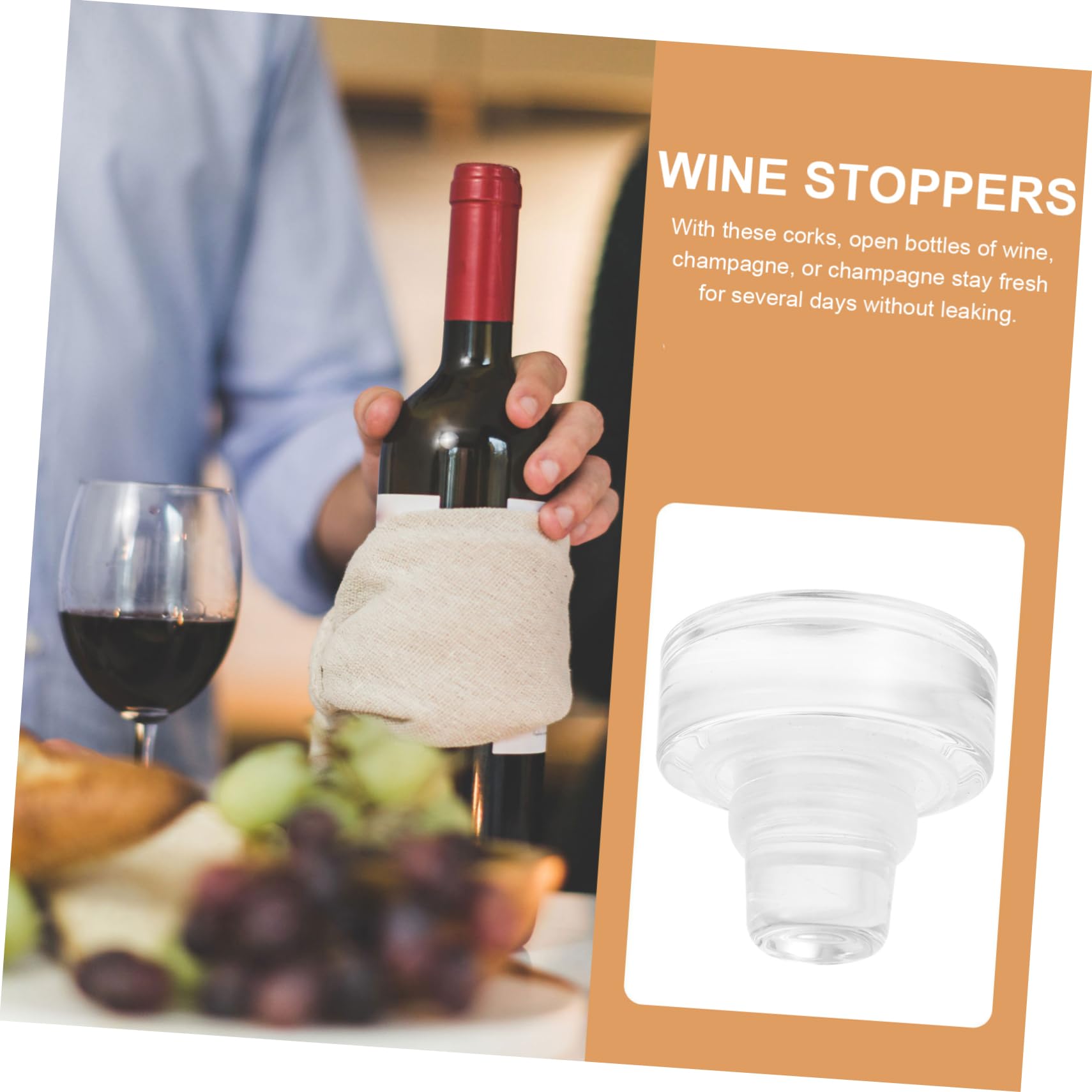 Tappi per Bottiglia Vino a T in Vetro 10 Pezzi Riutilizzabili | Bottiglie di Birra e Vino, senza Sapore, Uso Domestico, Chiusura Semplice