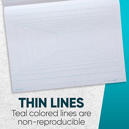 Miniatura 6 de Koala Tools  Bloc grande de dibujo con perspectiva (1 y 2 puntos)