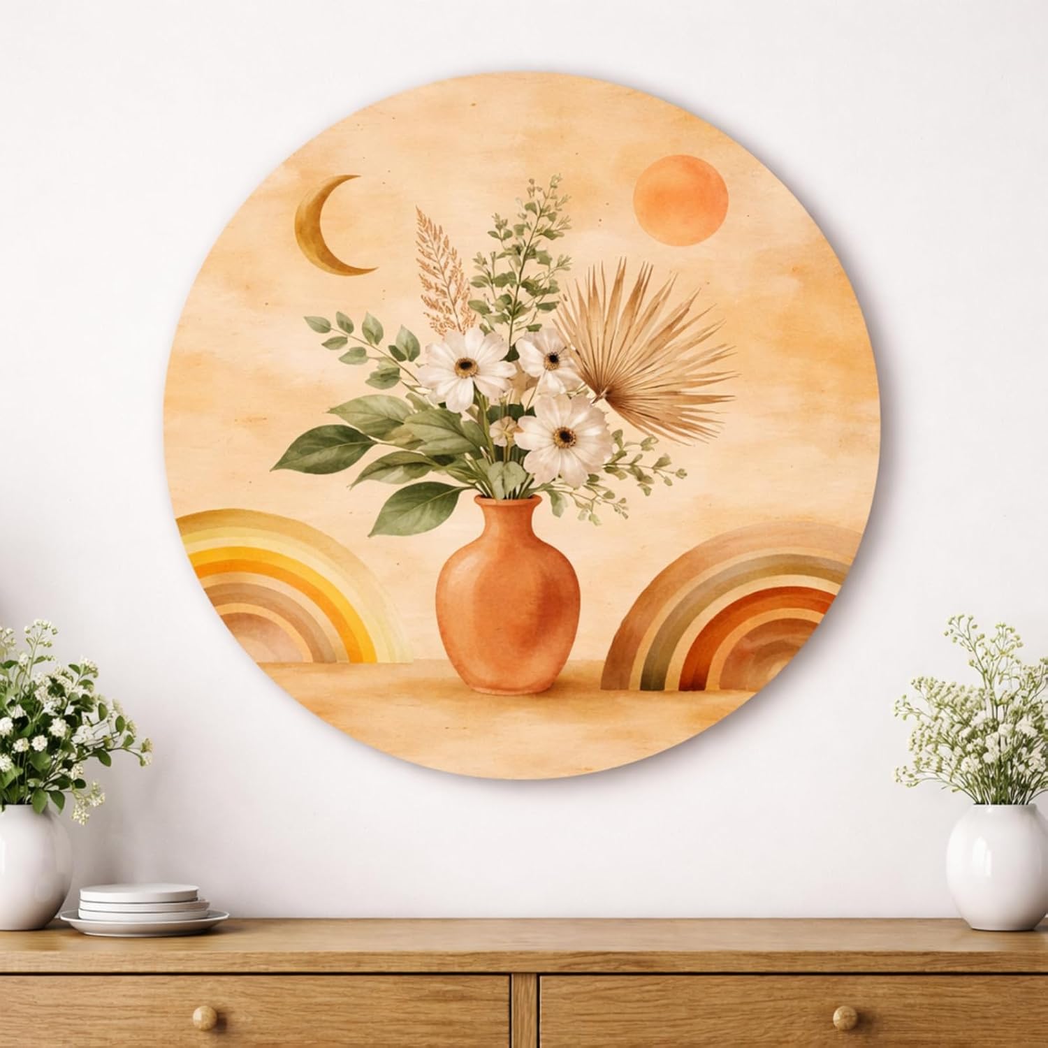 Thyle 2 Pcs 30 Inch 1/4 Thick Birch Wood Round Craft Wood Circles for Crafts, Decorations & DIY Projects