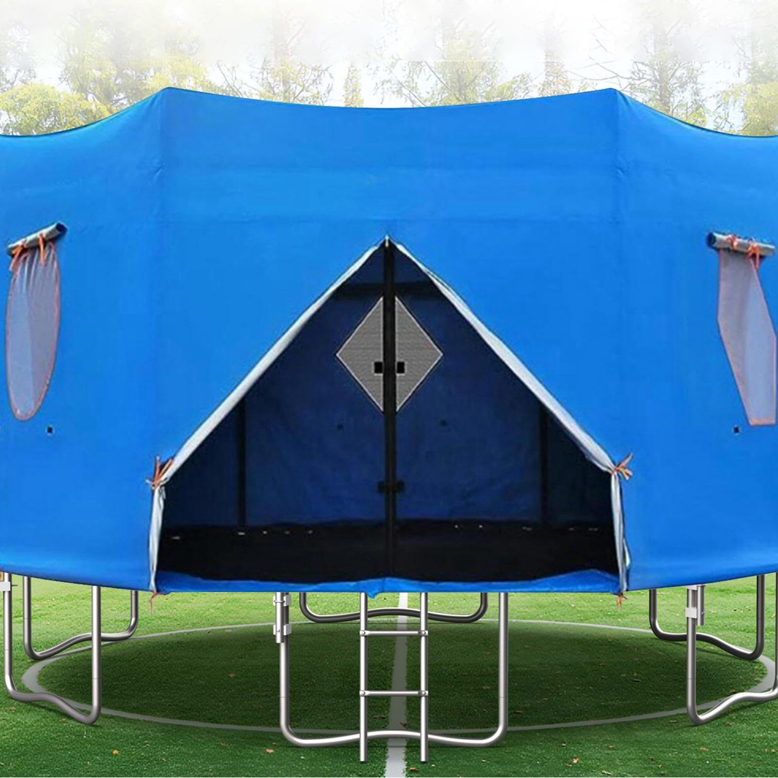 di trampolino - Coperchio tonalità pieghevole a 8 poli, baldacchino top a prova di sole, accessorio resistente all'umidità | per top di trampolino protettivo all'aperto per bambini Sports