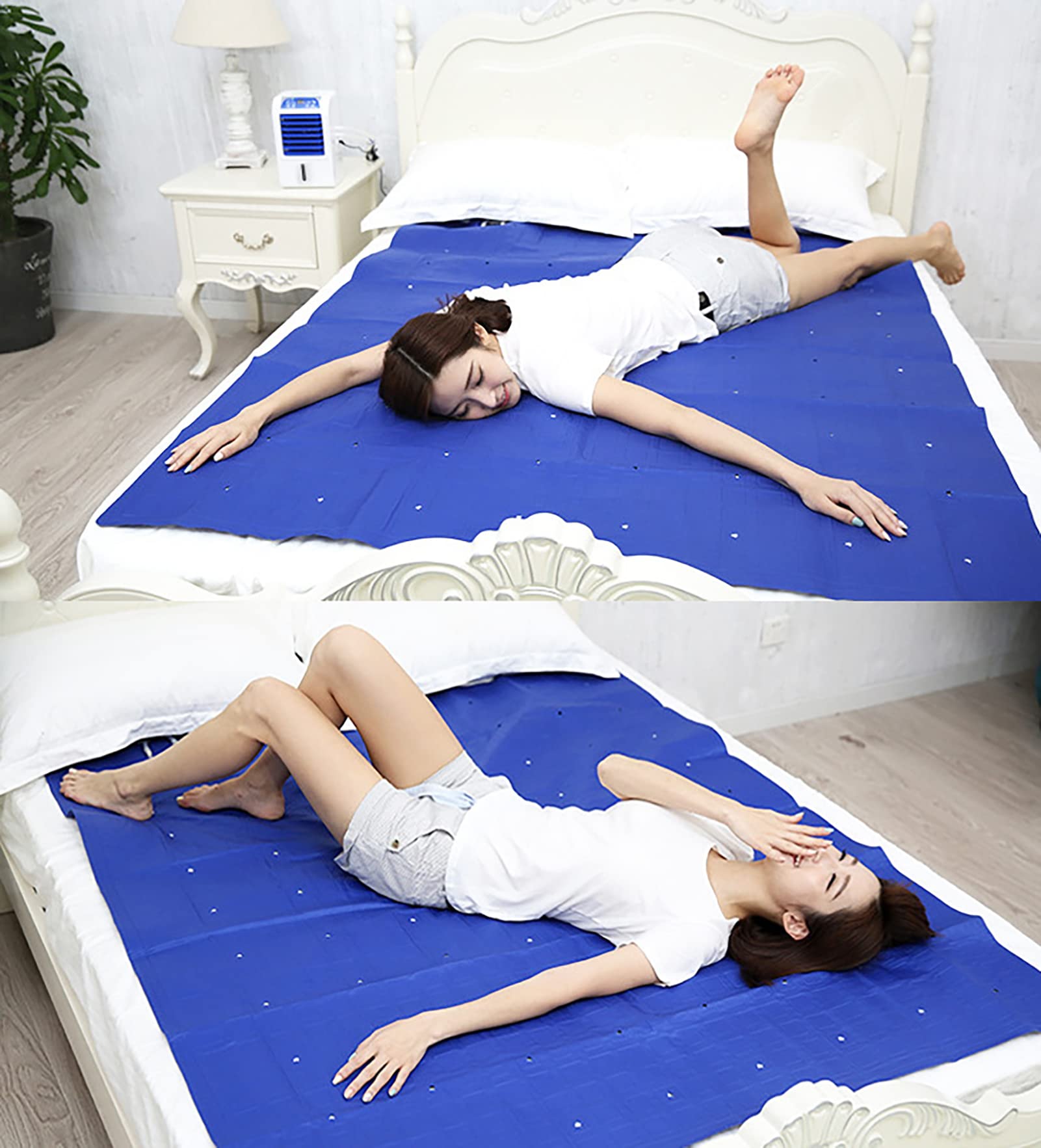 Materasso Ad Acqua di Raffreddamento, Sistema di Raffreddamento Ad Acqua per Materasso Refrigerato, Ideale per Chi Dorme Caldo E Sudori Notturni, Fresco d'Estate(Color:27"x63")