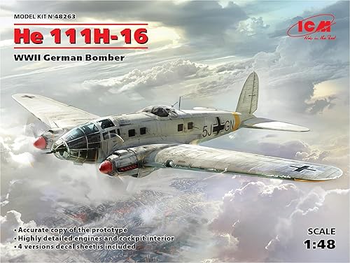 Miniatura 7 de ICM ICM48263 148-He 111H-16, bombardero alemán de la Segunda Guerra Mundial