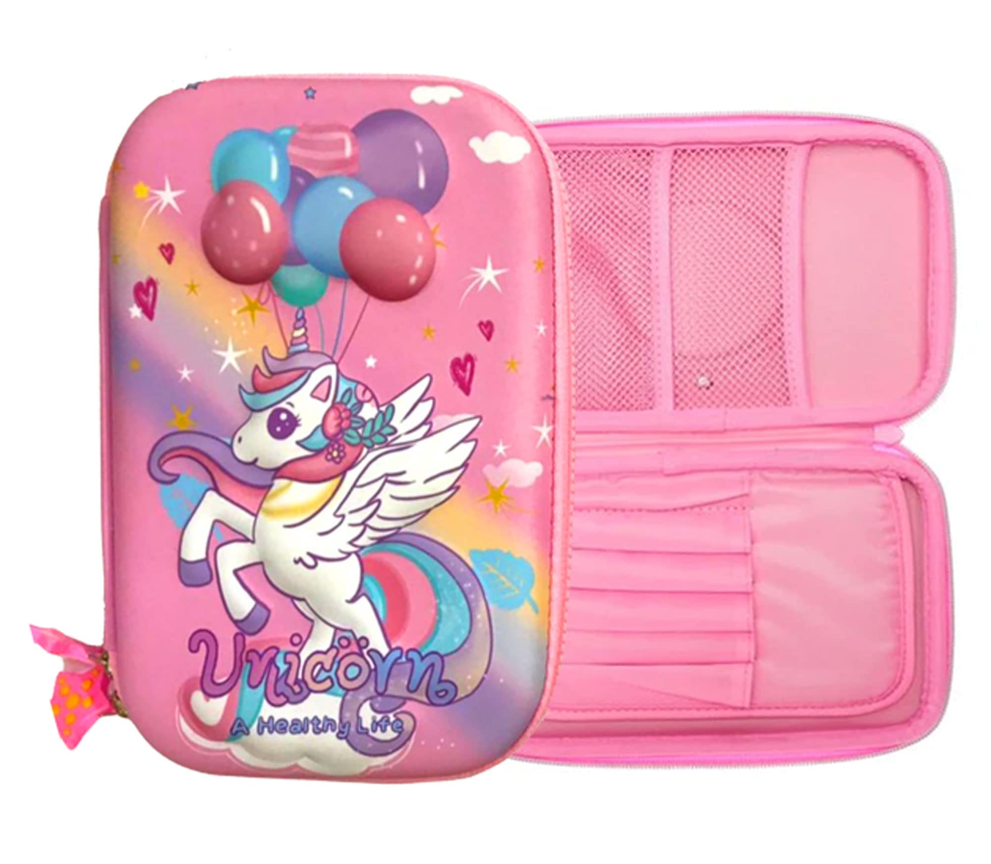 KOBBET Canvas Unicorn Large 3D Big Pouch Multi Pocket Cute Balloons Hard For Girls School Stationery Case Zipper Closer Pencil Geometry Box Best Return Gift Girls-Pink (B0BN1WX1G7) Amazon Price History, Amazon Price Tracker