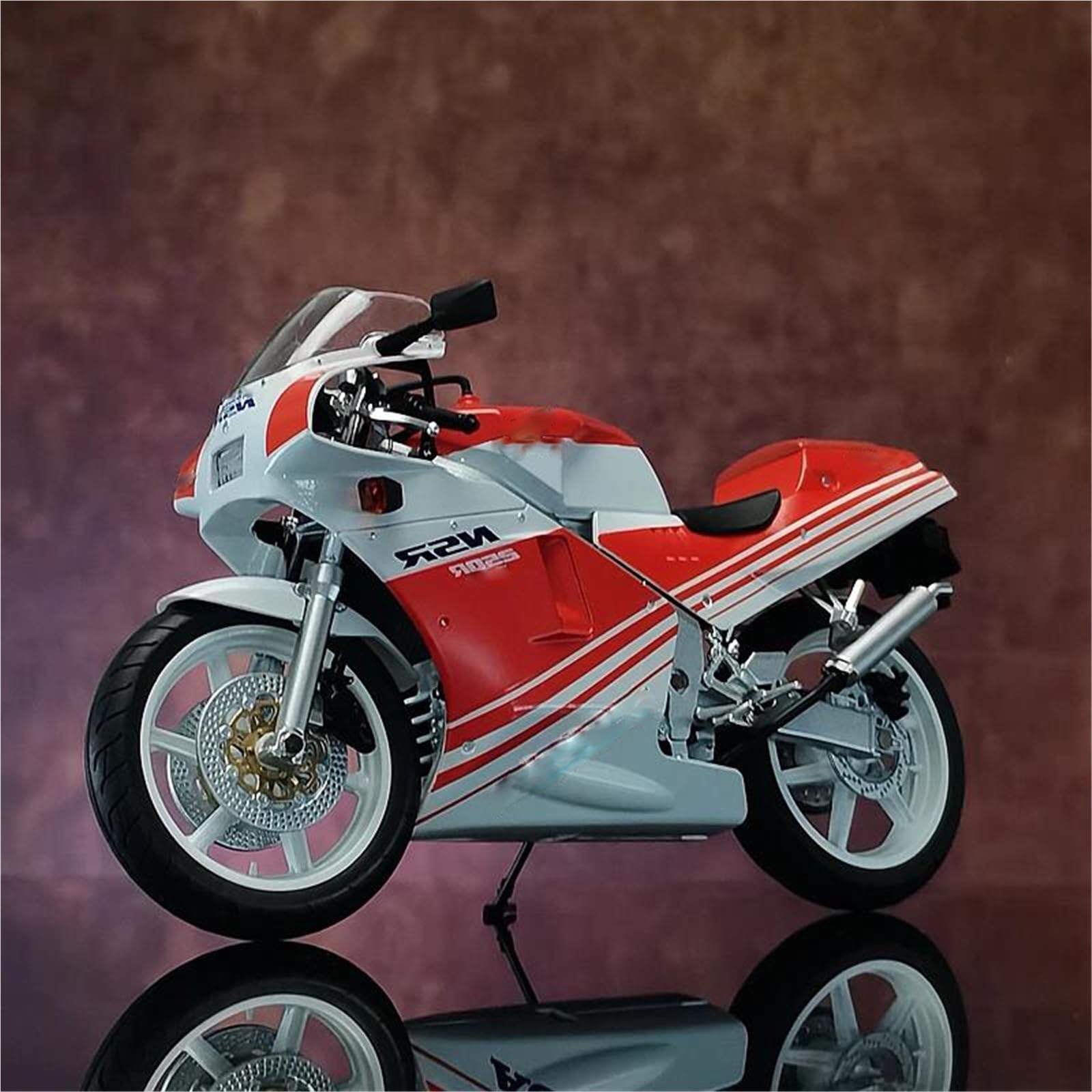 Modello di moto Collezione Di Auto Giocattolo In Scala 1:12 Per Modello Moto In Lega Per Honda NSR 250R, Decorazioni Da Scrivania Per Computer(Red)
