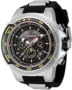 Invicta Aviator Montre Homme Mouvement à Quartz En Acier Inoxydable - 45mm