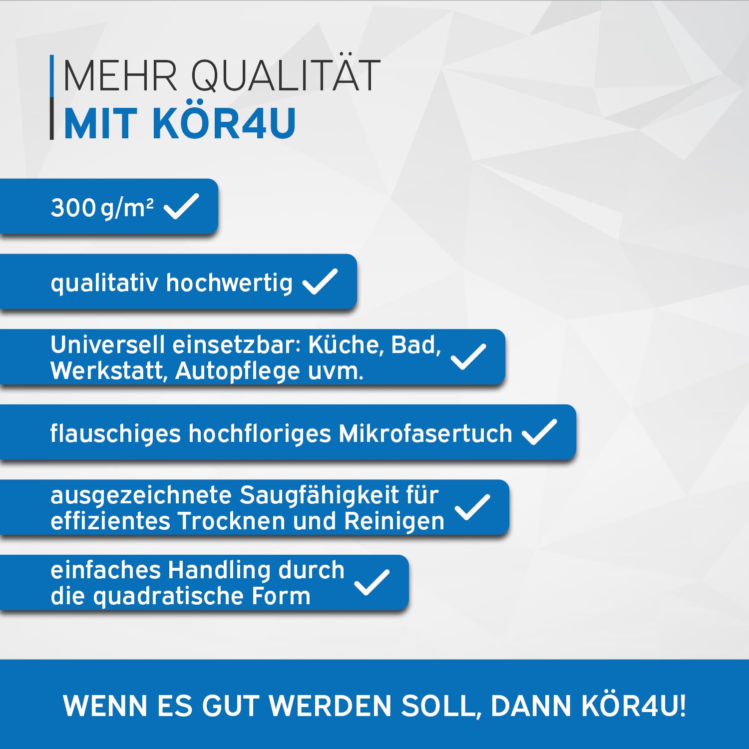 kör4u 200x Mikrofasertücher pink 40x40 cm 300 g/m² saugstark waschbar 60°C
