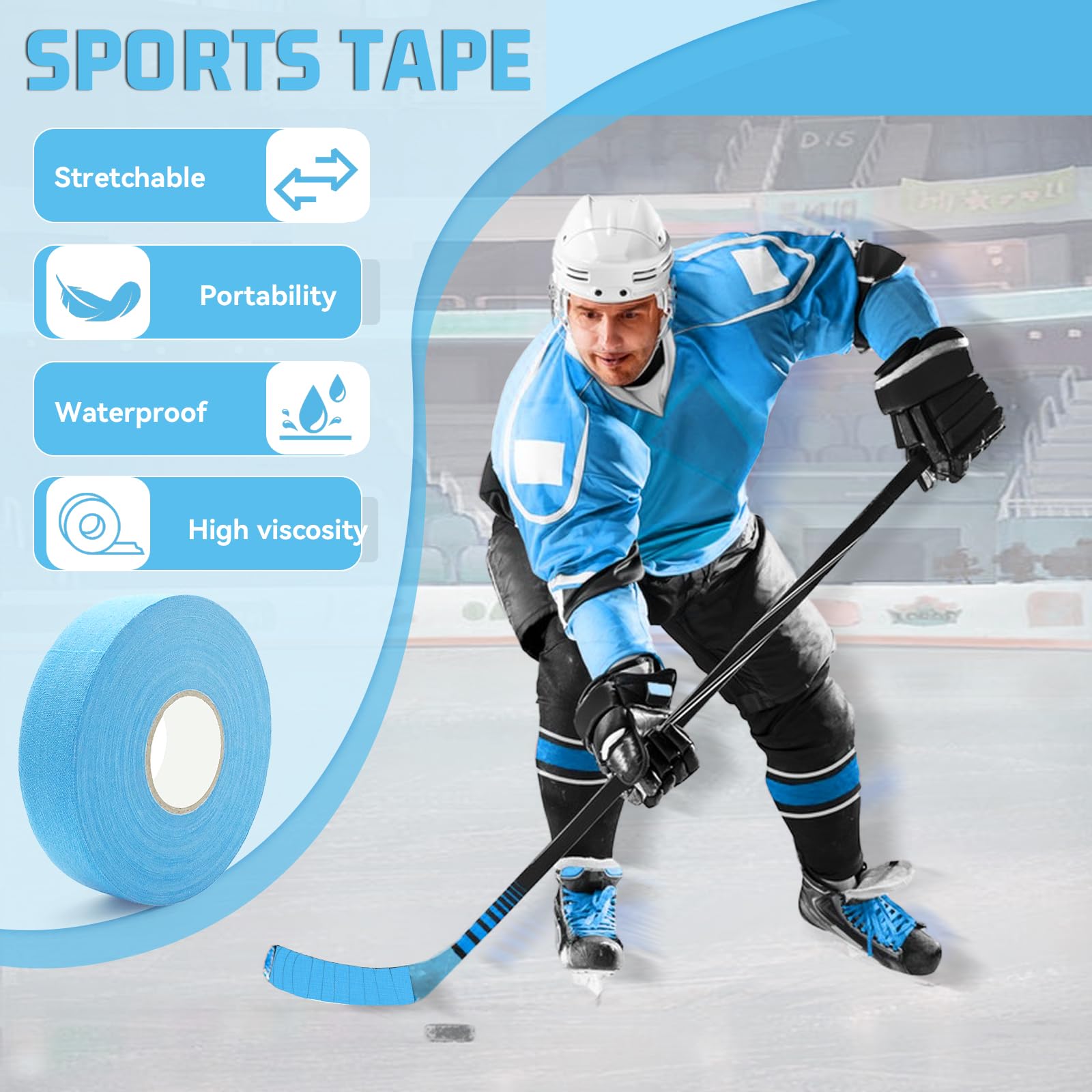 Howies Nastro Hockey Su Ghiaccio Professionale 25 Mm X 23 M – Alta Tenuta, Impermeabile, Colorato - 4