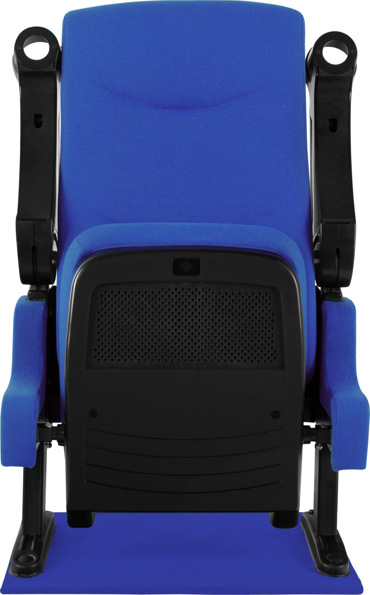 Stagecaptain CS-600BL Movieking Fauteuil de Cinéma Bleu, Siège Rabattable | Fauteuil de cinéma classique, Tissu robuste à mailles larges, 2 accoudoirs rabattables avec porte-boisson, 5 cm