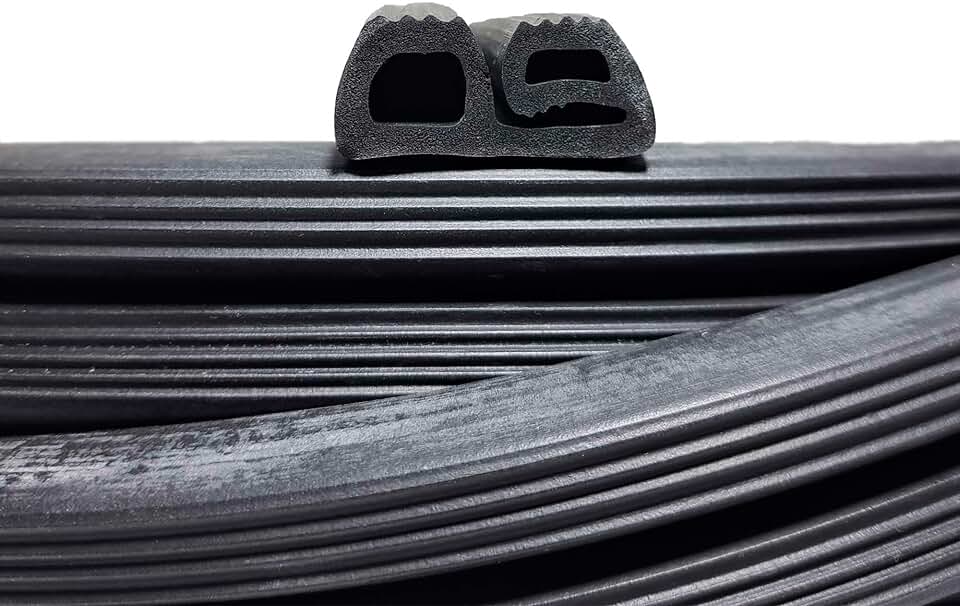 Borracha Dupla Gaxeta P/Porta Câmara Fria Frigorífica - 1 Metro Borrachas Londrina